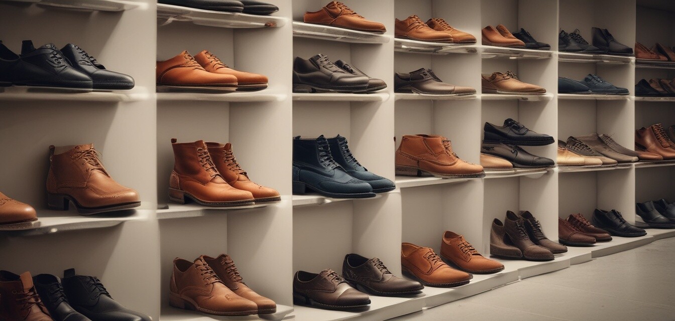 Display of luxury comfort lounge footwear choices